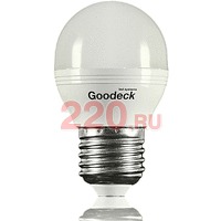 Лампа LED 6Вт Шар G45 230В 4100K E27, Goodeck в каталоге электрики 220.ru, артикул GDK-GL1001022206
