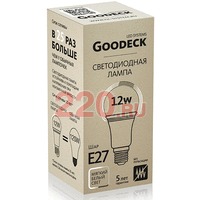 Лампа LED 12Вт Стандарт A60 230В 4100K E27, Goodeck в каталоге электрики 220.ru, артикул GDK-GL1002022212