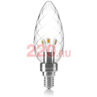 Лампа LED 3Вт Свеча витая прозр. 230В 2700K E14, Goodeck в каталоге электрики 220.ru, артикул GDK-GL1004011103