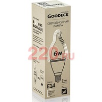 Лампа LED 6Вт Свеча на ветру 230В 4100K E14, Goodeck в каталоге электрики 220.ru, артикул GDK-GL1005021206