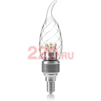 Лампа LED 5Вт Свеча на ветру витая прозр. диммир. 230В 2700K E14, Goodeck в каталоге электрики 220.ru, артикул GDK-GL1006011105D