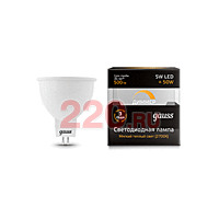 Светодиодные лампы Гаусс LED Gauss MR16 GU5.3 5W 2700K диммируемые в каталоге электрики 220.ru, артикул GSS-101505105-D