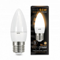 Gauss Лампа Свеча 9.5W 890lm 3000К E27 LED в каталоге электрики 220.ru, артикул GSS-103102110