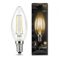 Gauss Лампа Filament Свеча 9W 680lm 2700К Е14 LED в каталоге электрики 220.ru, артикул GSS-103801109