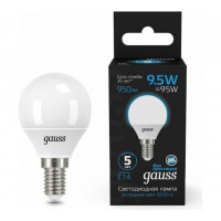 Gauss Лампа Шар 9.5W 950lm 6500K E14 LED в каталоге электрики 220.ru, артикул GSS-105101310