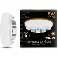 Gauss Лампа GX53 8W 680lm 3000K LED в каталоге электрики 220.ru, артикул GSS-108008108