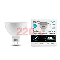 Gauss Лампа Elementary MR16 7W 550lm 4100K GU5.3 LED в каталоге электрики 220.ru, артикул GSS-13527