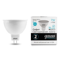 Gauss Лампа Elementary MR16 7W 550lm 4100K GU5.3 LED в каталоге электрики 220.ru, артикул GSS-13527