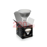 Светодиодные лампы Гаусс LED GAUSS MR16 5W GU5.3 AC220-240V 2700K FROST, мощность аналогичной лампы накаливания - 50 Вт в каталоге электрики 220.ru, артикул GSS-EB101505105