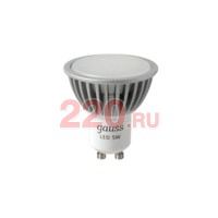 Светодиодные лампы Гаусс LED GAUSS 5W GU10 4100K FROST, мощность аналогичной лампы накаливания - 50 Вт в каталоге электрики 220.ru, артикул GSS-EB101506205