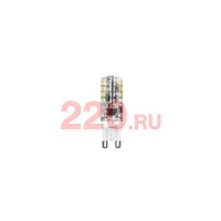 Лампа Gauss LED G9 3W AC85-265V 2700K, мощность аналогичной ЛН — 35Вт в каталоге электрики 220.ru, артикул GSS-SS107709103