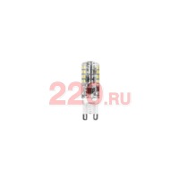 Лампа Gauss LED G9 3W AC85-265V 2700K, мощность аналогичной ЛН — 35Вт в каталоге электрики 220.ru, артикул GSS-SS107709103