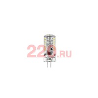 Лампа Gauss LED G4 3W AC/DC 12V 4100K, мощность аналогичной ЛН — 35Вт в каталоге электрики 220.ru, артикул GSS-SS207707203