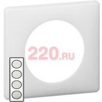 Рамка 4-ная, белая перкаль, Legrand Celiane 2 в каталоге электрики 220.ru, артикул LN-066704