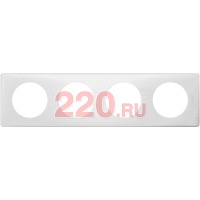 Рамка 4-ная, белая перкаль, Legrand Celiane 2 в каталоге электрики 220.ru, артикул LN-066704