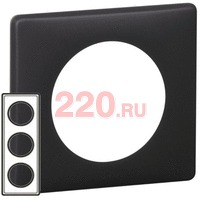 Рамка тройная, черная перкаль, Legrand Celiane 2 в каталоге электрики 220.ru, артикул LN-066743