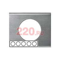 Рамка 5-ная, фактурная сталь, Legrand Celiane 2 в каталоге электрики 220.ru, артикул LN-069110