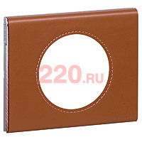 Рамка одинарная, кожа карамель, Legrand Celiane в каталоге электрики 220.ru, артикул LN-069421