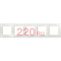 Рамка - 5 постов цвет - белый, Legrand Etika в каталоге электрики 220.ru, артикул LN-672505