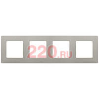 Рамка - 4 поста цвет - светлая галька, Legrand Etika в каталоге электрики 220.ru, артикул LN-672524