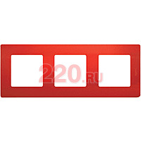Рамка - 3 поста цвет - красный, Legrand Etika в каталоге электрики 220.ru, артикул LN-672533