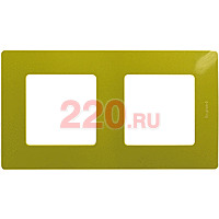 Рамка - 2 поста цвет - зелёный папоротник, Legrand Etika в каталоге электрики 220.ru, артикул LN-672542