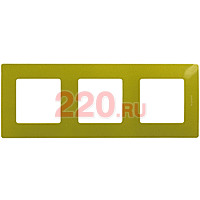 Рамка - 3 поста цвет - зелёный папоротник, Legrand Etika в каталоге электрики 220.ru, артикул LN-672543