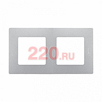 Рамка - 2 поста цвет - алюминий, Legrand Etika в каталоге электрики 220.ru, артикул LN-672552