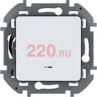 Выключатель одноклавишный с подсветкой/индикацией 10 AX - 250 В, цвет — белый, Legrand Inspiria в каталоге электрики 220.ru, артикул LN-673610