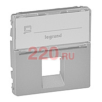 Legrand Valena LIFE Алюм Накладка розетки ТЛФ/комп 1-ой с полем для надписи в каталоге электрики 220.ru, артикул LN-755472