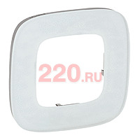 Valena Allure Рамка одинарная, белое стекло в каталоге электрики 220.ru, артикул LN-755541