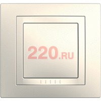 Рамка с декоративным элементом, одинарная, бежевый, Schneider Unica в каталоге электрики 220.ru, артикул SCMGU2.002.25