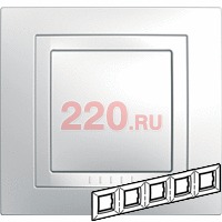 Рамка с декоративным элементом, 5-ная, Schneider Unica в каталоге электрики 220.ru, артикул SCMGU2.010.18