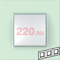 Рамка Уника Квадро тройная матов стекло, Unica Quadro в каталоге электрики 220.ru, артикул SCMGU2.706.17