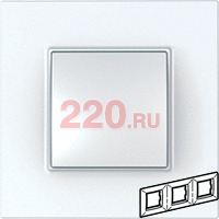 Рамка Уника Квадро тройная белый, Unica Quadro в каталоге электрики 220.ru, артикул SCMGU2.706.18