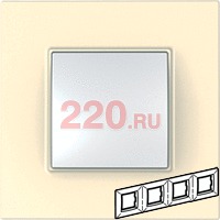 Рамка Уника Квадро 4-ная бежевый, Unica Quadro в каталоге электрики 220.ru, артикул SCMGU2.708.25