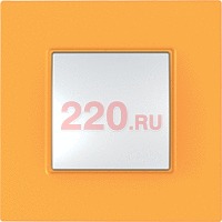 Рамка Уника Квадро одинарная оранж, Unica Quadro в каталоге электрики 220.ru, артикул SCMGU4.702.29
