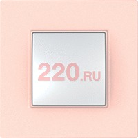 Рамка Уника Квадро одинарная роз жемчуг, Unica Quadro в каталоге электрики 220.ru, артикул SCMGU4.702.37