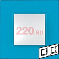 Рамка Уника Квадро двойная голубика, Unica Quadro в каталоге электрики 220.ru, артикул SCMGU4.704.26