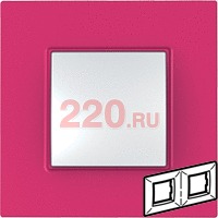 Рамка Уника Квадро двойная малина, Unica Quadro в каталоге электрики 220.ru, артикул SCMGU4.704.27