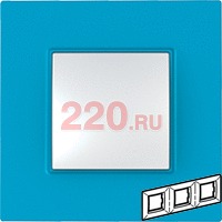 Рамка Уника Квадро тройная голубика, Unica Quadro в каталоге электрики 220.ru, артикул SCMGU4.706.26