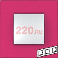 Рамка Уника Квадро тройная малина, Unica Quadro в каталоге электрики 220.ru, артикул SCMGU4.706.27