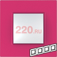 Рамка Уника Квадро 4-ная малина, Unica Quadro в каталоге электрики 220.ru, артикул SCMGU4.708.27