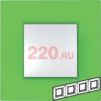 Рамка Уника Квадро 4-ная киви, Unica Quadro в каталоге электрики 220.ru, артикул SCMGU4.708.28