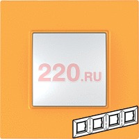 Рамка Уника Квадро 4-ная оранж, Unica Quadro в каталоге электрики 220.ru, артикул SCMGU4.708.29