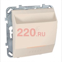 Карточный выключатель бежевый, механизмы Unica Schneider в каталоге электрики 220.ru, артикул SCMGU5.283.25ZD