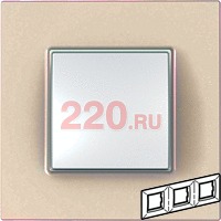 Рамка Уника Квадро тройная медь, Unica Quadro в каталоге электрики 220.ru, артикул SCMGU6.706.56