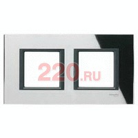 Рамка двойная черное стекло, Unica Class в каталоге электрики 220.ru, артикул SCMGU68.004.7C1