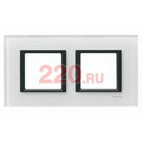 Рамка двойная белое стекло, Unica Class в каталоге электрики 220.ru, артикул SCMGU68.004.7C2