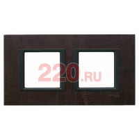 Рамка двойная темная кожа, Unica Class в каталоге электрики 220.ru, артикул SCMGU68.004.7P2
